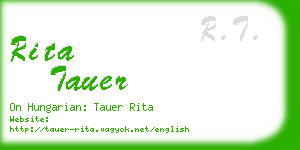 rita tauer business card
